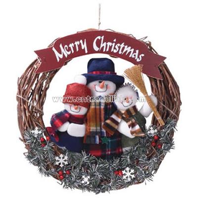 Snowman Family Wreath