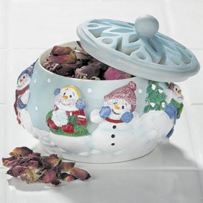 Snowman Potpourri Jar