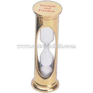 Solid brass 3 minute sand timer