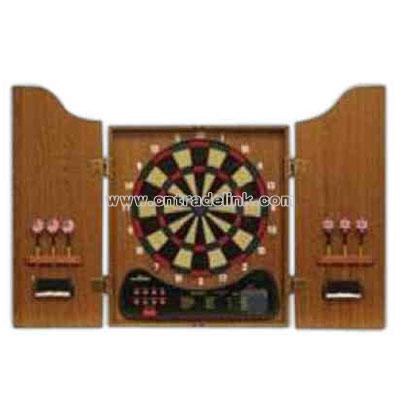 Solid wood electronic dart board cabinet set