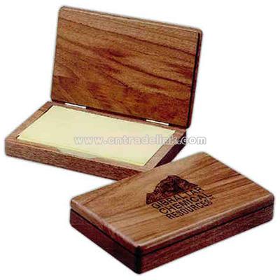 Solid wood memo pad holder