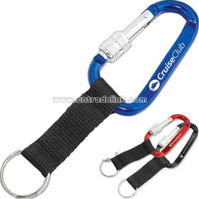 Spinlock carabiner with strap