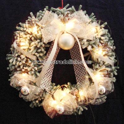 Sponge Optic Fiber Decorative Wreath