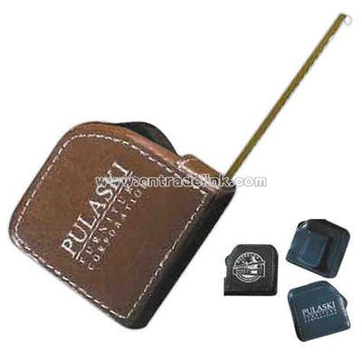 Square cowhide leather tape measure