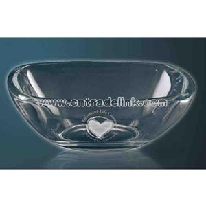 Square crystal bowl