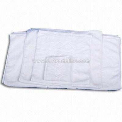 Square white towel