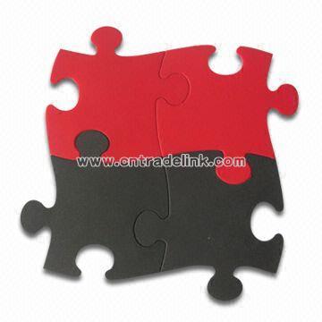 Stainless Steel Coaster in Puzzle Shape