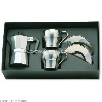 Stainless Steel Coffee Percolator Gift Set