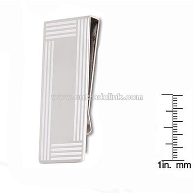 Stainless Steel Laser-carved Money Clip