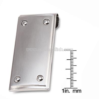 Stainless Steel Rivet-accented Money Clip