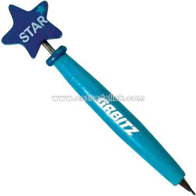 Star - Eco-friendly wooden ballpoint pen with display top