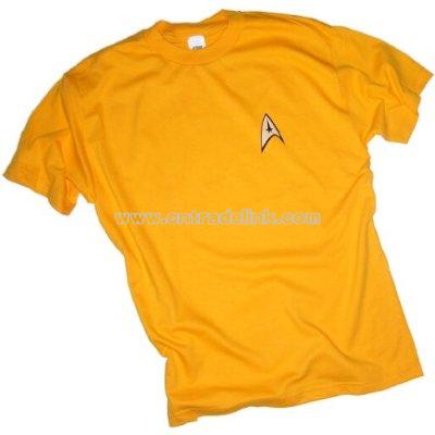 Star Trek Command Gold Uniform T-Shirt, Small
