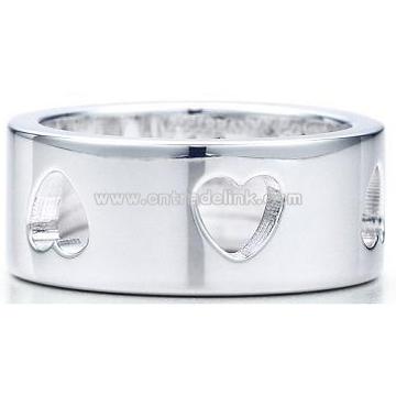 Sterling Silver Heart Design Finger Ring