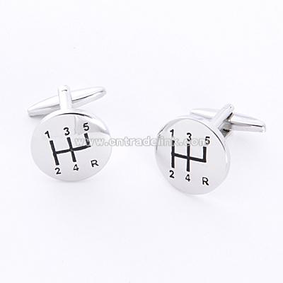 Stick Shift Cuff Links with Personalized Case