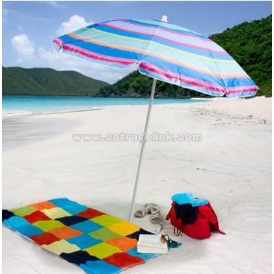 Stripe Sun Blocking Beach Umbrella