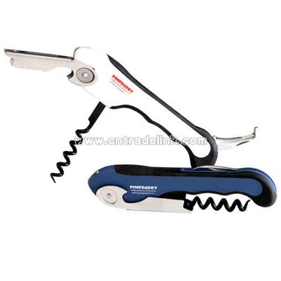 Strong curved 3-in-1 corkscrew