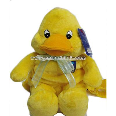 Stuffed backpack duck