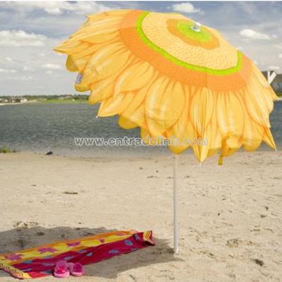 Sunflower Designer Beach Umbrella