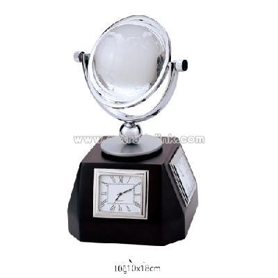 Table Clock with Crystal Globe