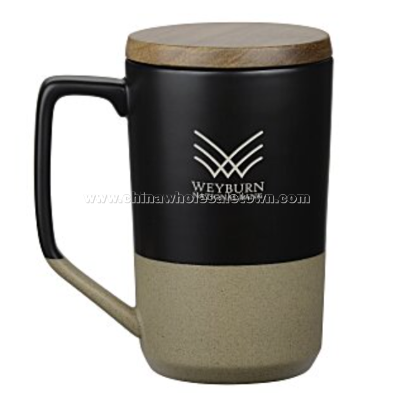 Tahoe Tea and Coffee Mug with Lid - 15 oz. - Laser Imprint