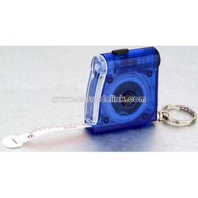 Tape Measure with LED Flishlight and Keychain