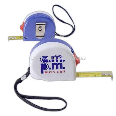 Tape measure with metal clip and wrist strap 10'
