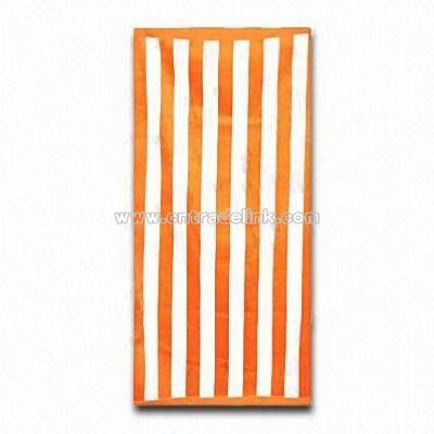 Thick and Soft Hand Towel in Orange and White Colors