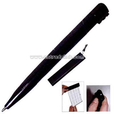 Three in one pen offers  retracting pullout banner screen,flashlight