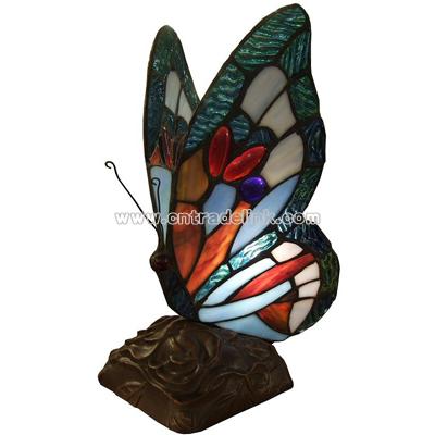 Tiffany Butterfly Accent Lamp Blue