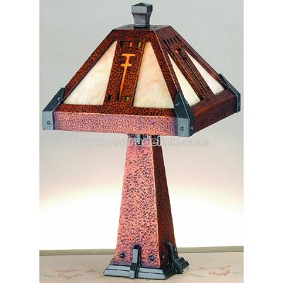 Tiffany Sherwood Hammered Copper Accent Lamp