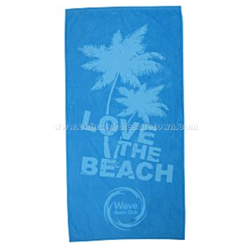 Tone on Tone Stock Art Towel - Love the Beach