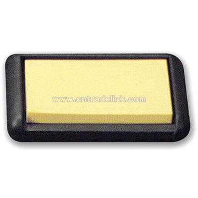 Top grain leather self-adhesive pad holder