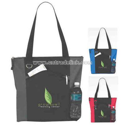 Tote Bag With A Front Velcro (r) Pocket