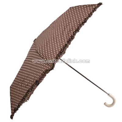 Totes Mini Thin Crook Handle Umbrella - Shadow Dots