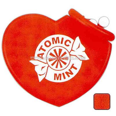 Translucent Red heart shaped container with mints