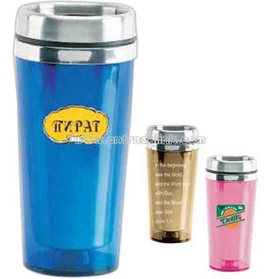 Translucent tumbler with stainless interior 16 oz