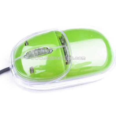 Transparent Wired Mini 3D Optical Mouse