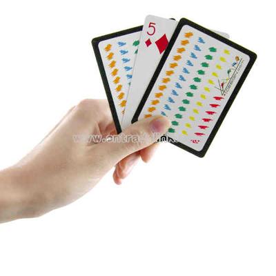 Transparent plastic poker sized poker playing cards