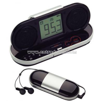 Travel Alarm Clock With Fm Radio