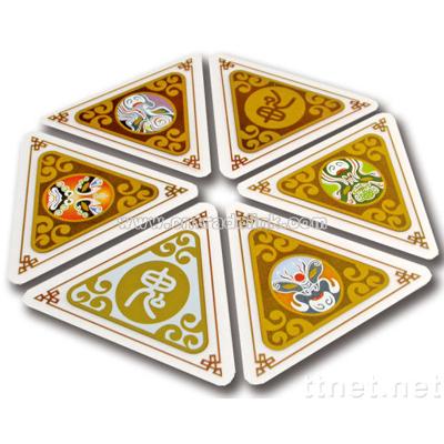 Triangle Playing Cards -Chinese Opera Masks