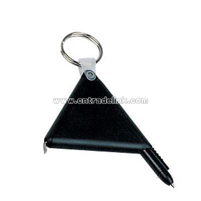 Triangular took kit with tape measure and keyring