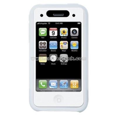 Two Tone Premium Silicone Case for iPhone 3G - White