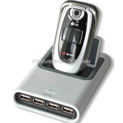 USB Hub with Cellphone holder