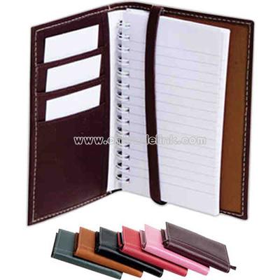 Vaquetta leather note pad cover with note pad