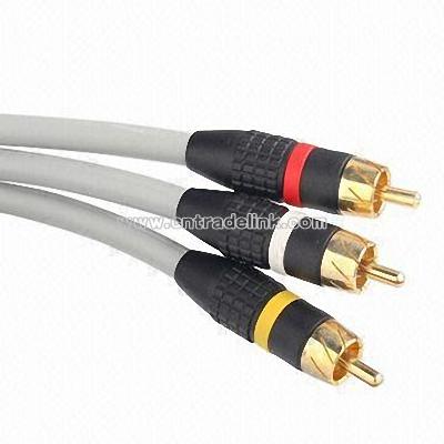 Video and audio cable RCA x 3 to RCA x 3