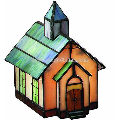 Villager Tiffany Church Accent Lamp