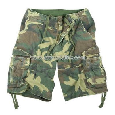 Vintage Camouflage Shorts Camo Utility Cargo Shorts