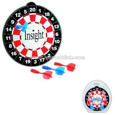 Wall magnetic dart board with four darts