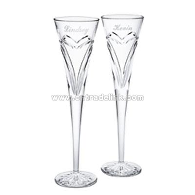 Waterford Crystal Wishes Toasting Flutes - Love & Romance