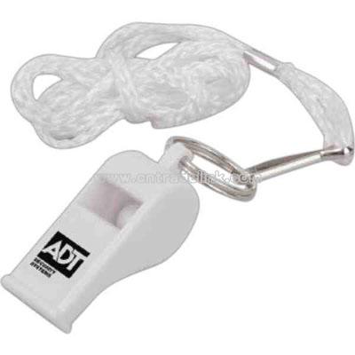 Whistle with white rope